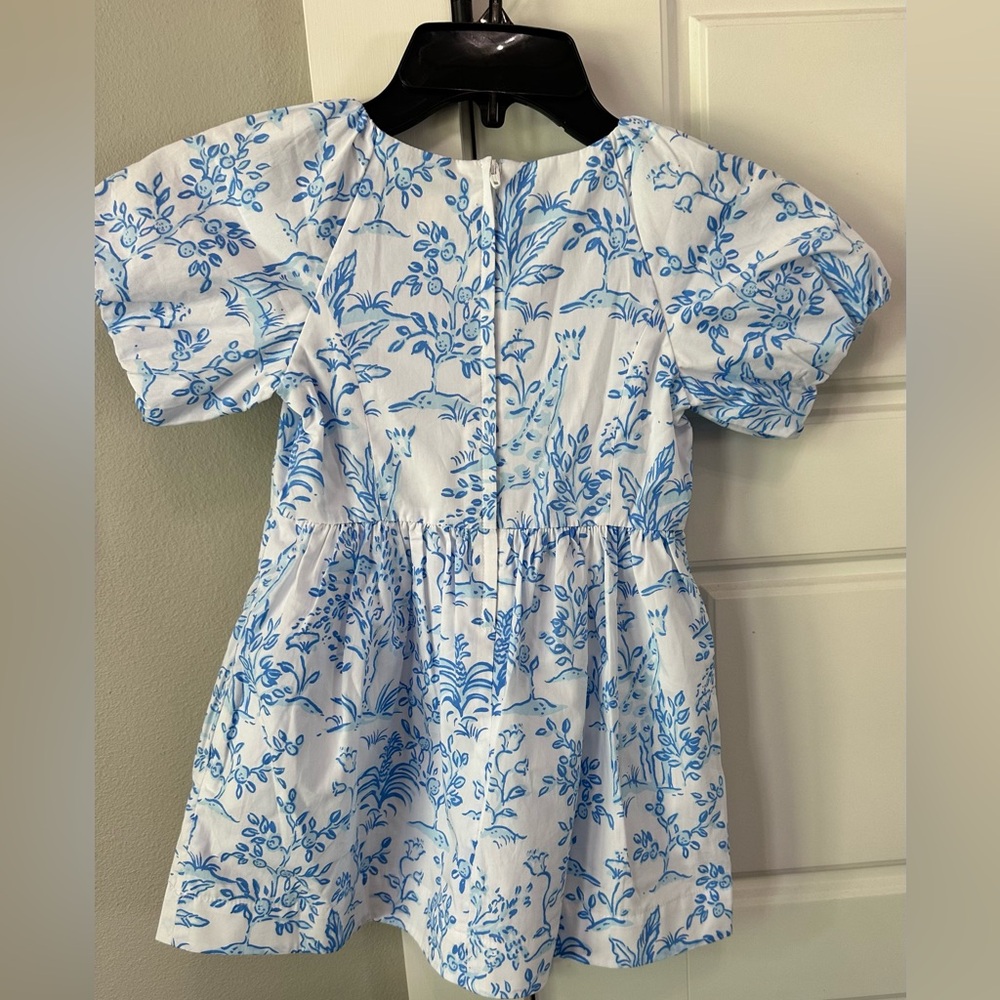 NEW!! Lilly Pulitzer Girls Mini Knoxlie Dress Resort White Tall Tales - Picture 5 of 10
